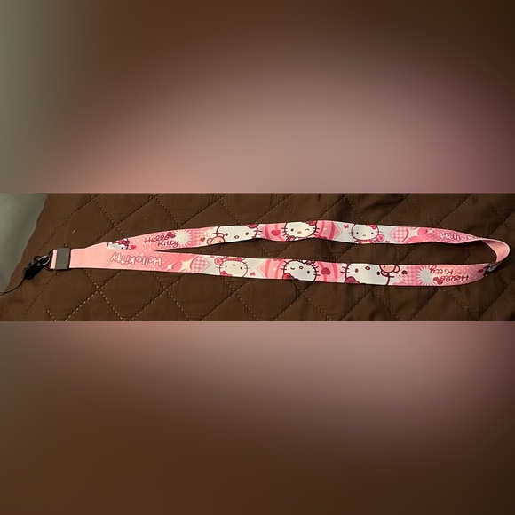 Hello Kitty PINK Lanyard Keychain Neck Strap Japanese Anime - Picture 1 of 4